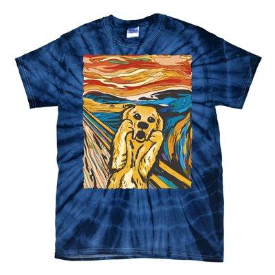 Scream Dog Painting Tie-Dye T-Shirt