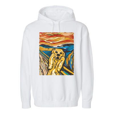 Scream Dog Painting Garment-Dyed Fleece Hoodie