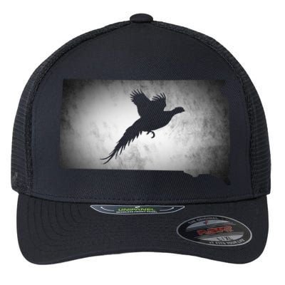 South Dakota Pheasant Hunting Hunter Gift Flexfit Unipanel Trucker Cap