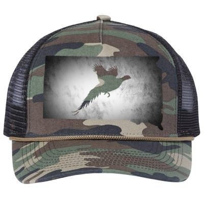 South Dakota Pheasant Hunting Hunter Gift Retro Rope Trucker Hat Cap