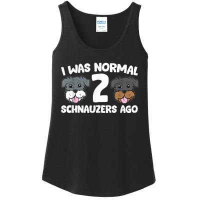 Schnauzer Dog Pet I Was Normal 2 Schnauzers Ago Ladies Essential Tank