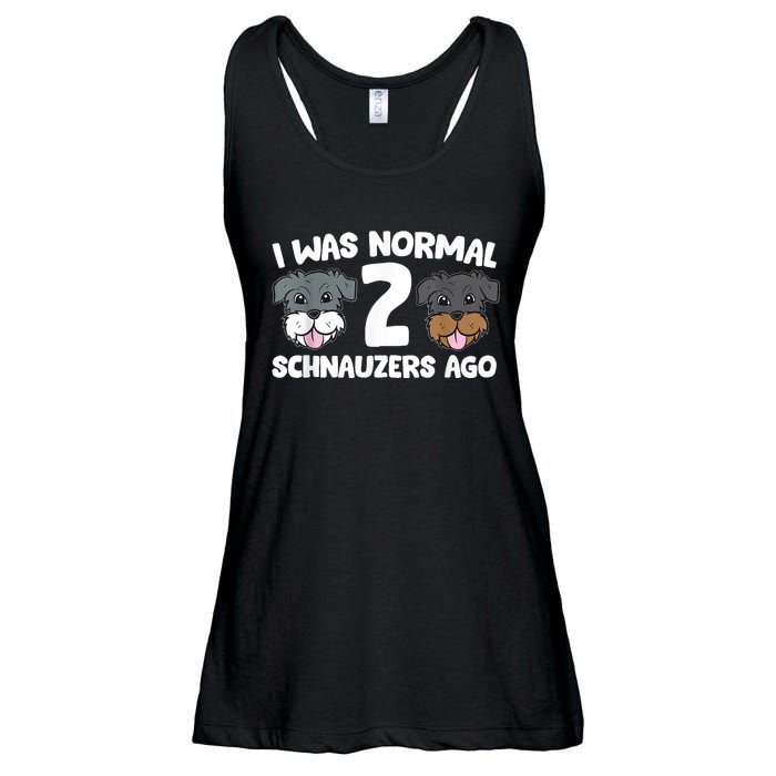 Schnauzer Dog Pet I Was Normal 2 Schnauzers Ago Ladies Essential Flowy Tank