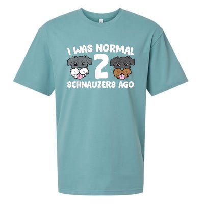 Schnauzer Dog Pet I Was Normal 2 Schnauzers Ago Sueded Cloud Jersey T-Shirt