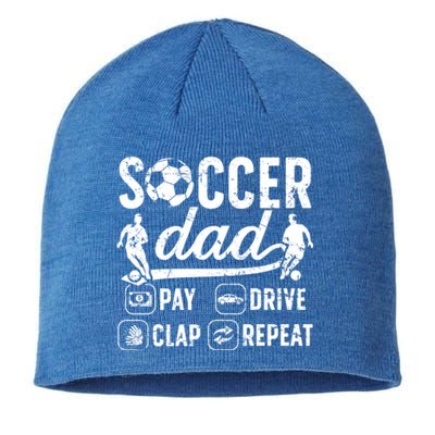 Soccer Dad Pay Drive Clap Dad Of A Soccer Player Father Gift Sustainable Beanie