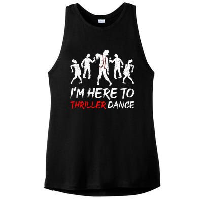 Spooky Dance Party Halloween Thriller Moves Ladies PosiCharge Tri-Blend Wicking Tank