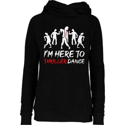 Spooky Dance Party Halloween Thriller Moves Womens Funnel Neck Pullover Hood