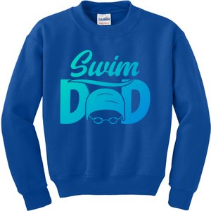 Swim Dad Proud Swimming Dad Of A Swimmer Dad Swim Father Gift Kids Sweatshirt