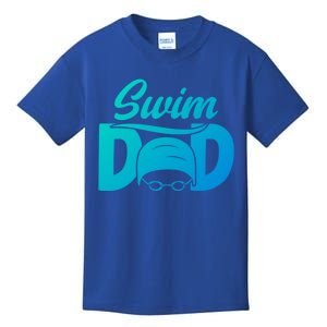 Swim Dad Proud Swimming Dad Of A Swimmer Dad Swim Father Gift Kids T-Shirt