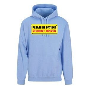 Student Driver Please Be Patient New Drivers Safety Warning Rookie Driver Unisex Surf Hoodie