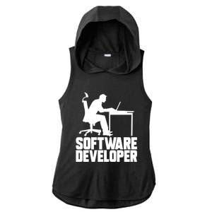 Software Developer Programmer Computer Engineer Coder Gift Ladies PosiCharge Tri-Blend Wicking Draft Hoodie Tank