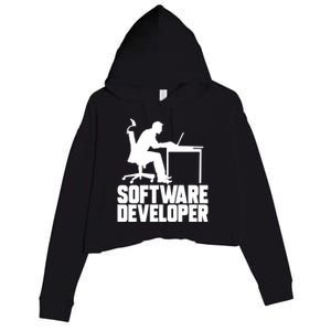 Software Developer Programmer Computer Engineer Coder Gift Crop Fleece Hoodie