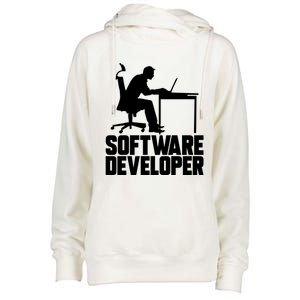 Software Developer Programmer Computer Engineer Coder Gift Womens Funnel Neck Pullover Hood