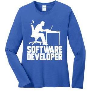 Software Developer Programmer Computer Engineer Coder Gift Ladies Long Sleeve Shirt