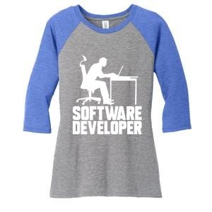 Software Developer Programmer Computer Engineer Coder Gift Women's Tri-Blend 3/4-Sleeve Raglan Shirt