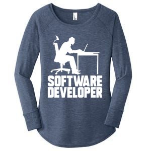 Software Developer Programmer Computer Engineer Coder Gift Women's Perfect Tri Tunic Long Sleeve Shirt