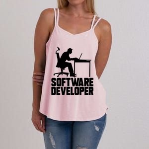 Software Developer Programmer Computer Engineer Coder Gift Women's Strappy Tank