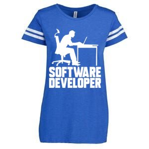 Software Developer Programmer Computer Engineer Coder Gift Enza Ladies Jersey Football T-Shirt