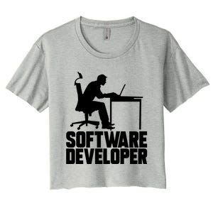 Software Developer Programmer Computer Engineer Coder Gift Women's Crop Top Tee