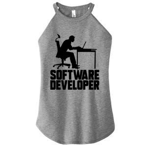 Software Developer Programmer Computer Engineer Coder Gift Women's Perfect Tri Rocker Tank