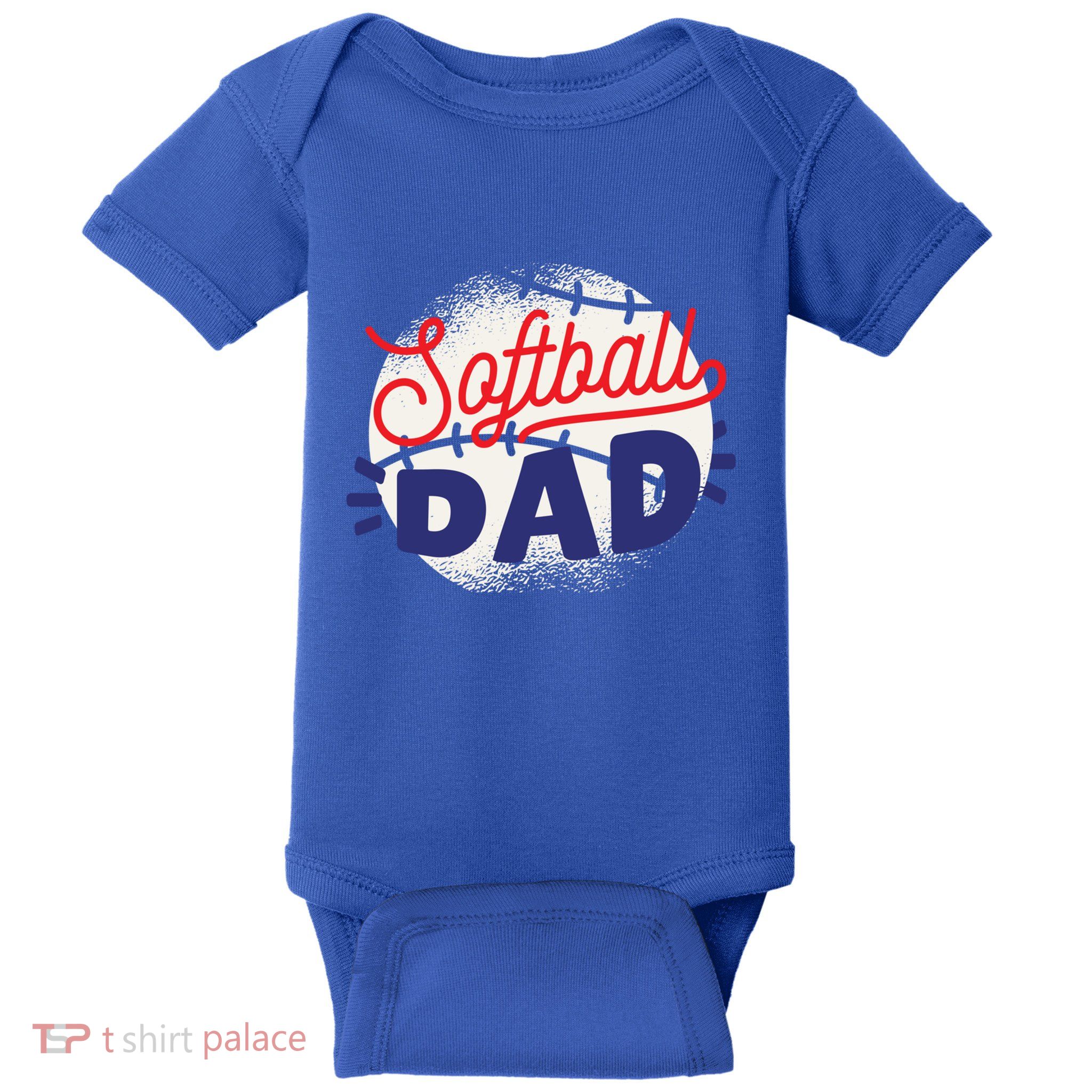 Softball Dad Proud Father Parent Quote Saying Gift Baby Bodysuit