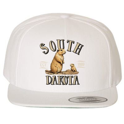 South Dakota Prairie Dogs Wool Snapback Cap