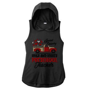 Special Delivery Preschool Teacher Valentines Day Gift Ladies PosiCharge Tri-Blend Wicking Draft Hoodie Tank