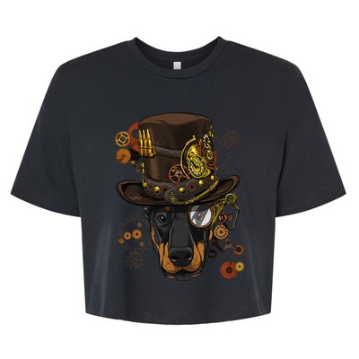 Steampunk Doberman Pinscher Medieval Victorian Bella+Canvas Jersey Crop Tee