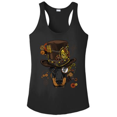 Steampunk Doberman Pinscher Medieval Victorian Ladies PosiCharge Competitor Racerback Tank