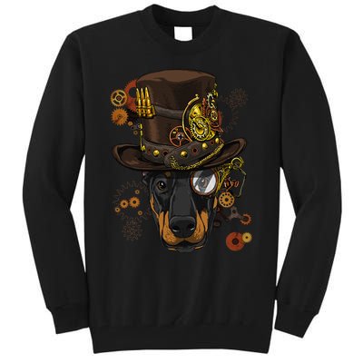 Steampunk Doberman Pinscher Medieval Victorian Tall Sweatshirt