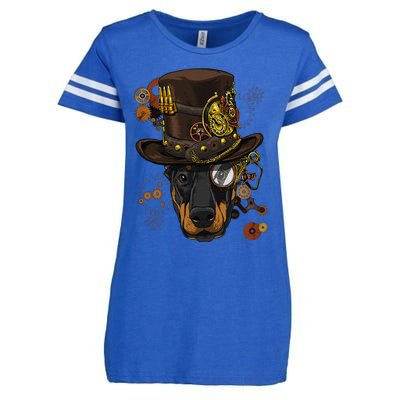 Steampunk Doberman Pinscher Medieval Victorian Enza Ladies Jersey Football T-Shirt