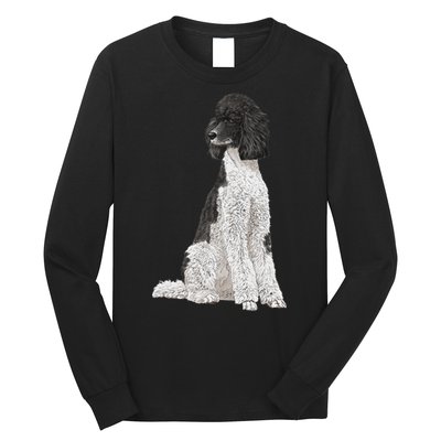 Sitting Dog Poodle Long Sleeve Shirt