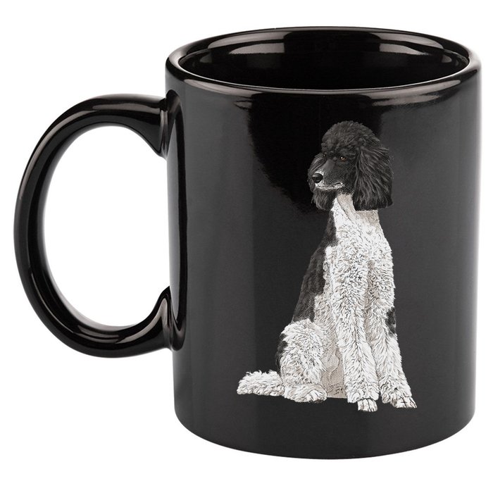 Sitting Dog Poodle 11oz C Handle Ceramic Mug