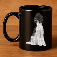 Sitting Dog Poodle 11oz C Handle Ceramic Mug