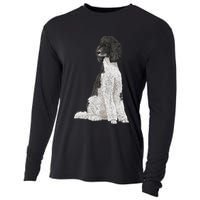 Sitting Dog Poodle Cooling Performance Long Sleeve Crew