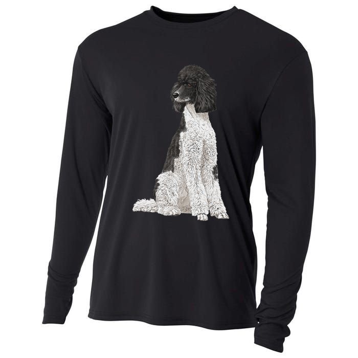 Sitting Dog Poodle Cooling Performance Long Sleeve Crew