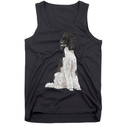 Sitting Dog Poodle Tank Top
