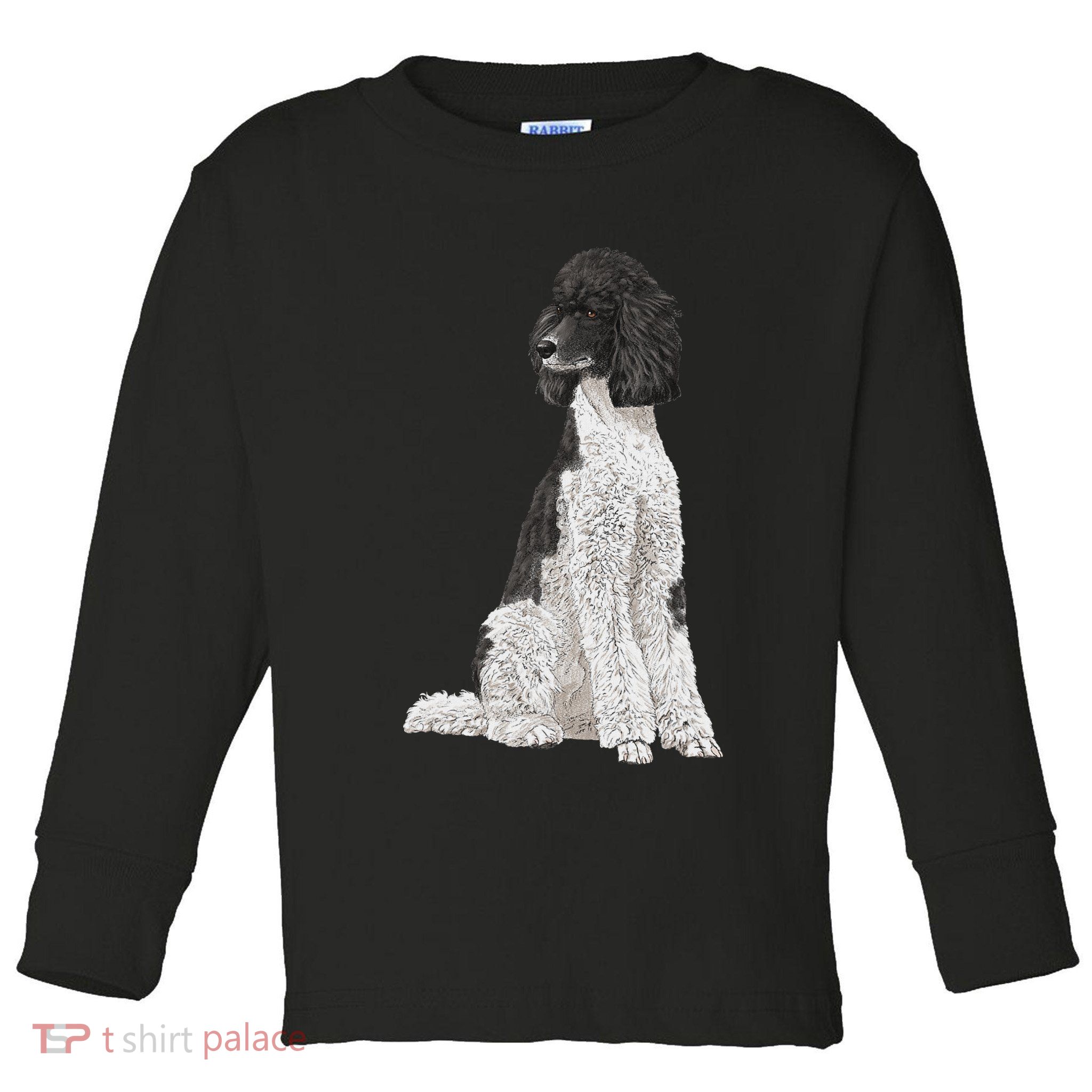 Sitting Dog Poodle Toddler Long Sleeve Shirt