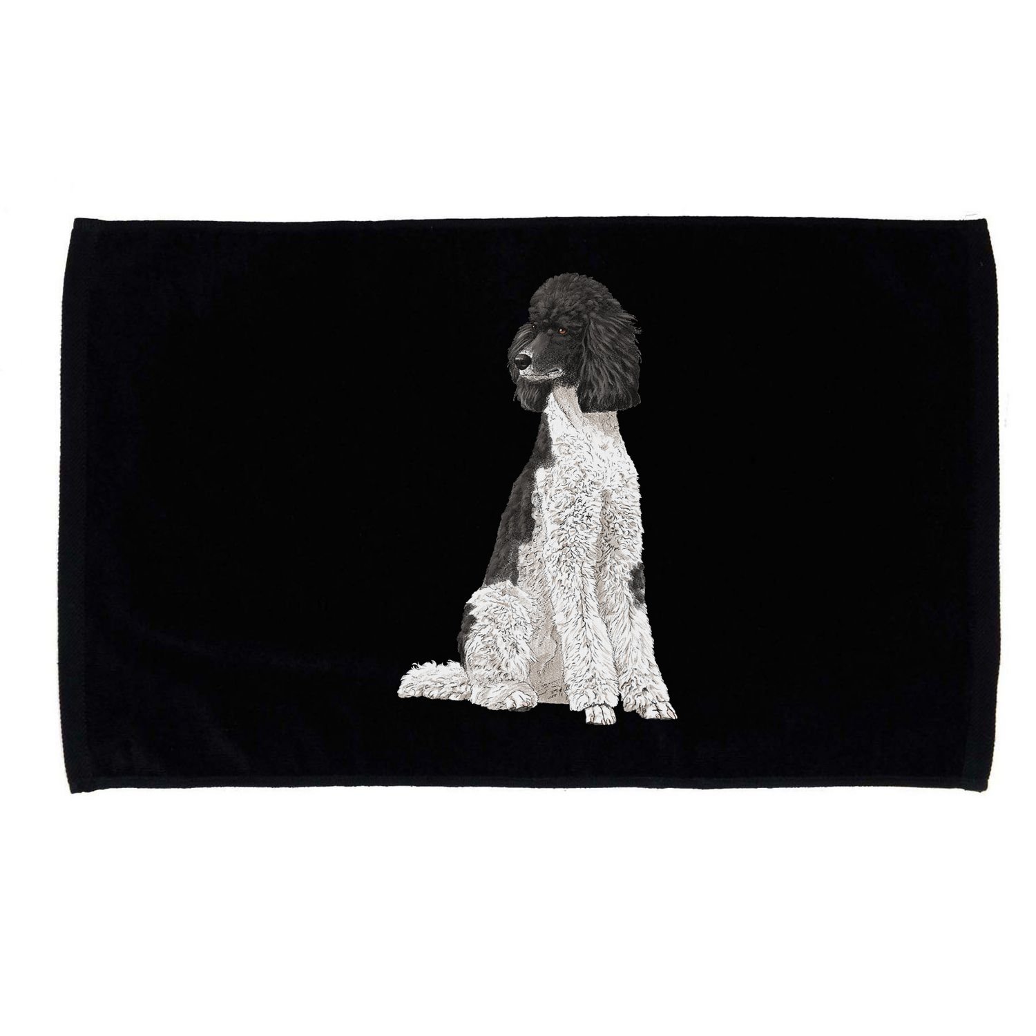 Sitting Dog Poodle Microfiber Hand Towel
