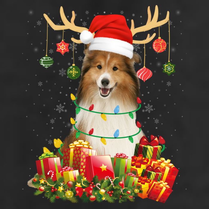 Sheltie Dog Reindeer Santa Hat Christmas Light Xmas Gift Hat