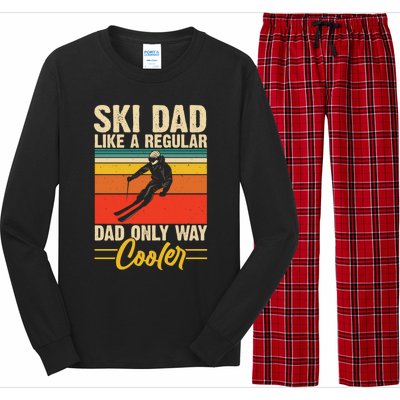 Ski Dad Retro Like A Regular Dad But Cooler Skiing Skier Gift Long Sleeve Pajama Set