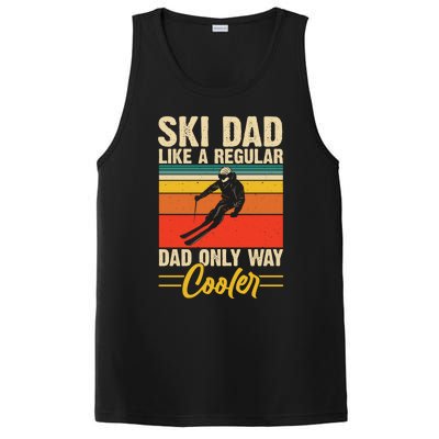 Ski Dad Retro Like A Regular Dad But Cooler Skiing Skier Gift PosiCharge Competitor Tank