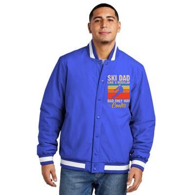 Ski Dad Retro Like A Regular Dad But Cooler Skiing Skier Gift Insulated Varsity Jacket