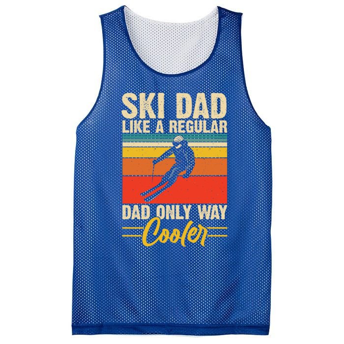 Ski Dad Retro Like A Regular Dad But Cooler Skiing Skier Gift Mesh Reversible Basketball Jersey Tank