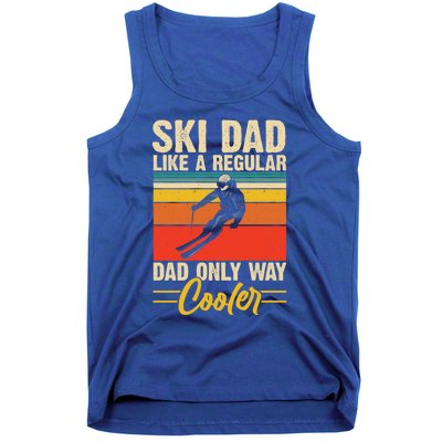 Ski Dad Retro Like A Regular Dad But Cooler Skiing Skier Gift Tank Top