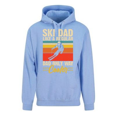 Ski Dad Retro Like A Regular Dad But Cooler Skiing Skier Gift Unisex Surf Hoodie