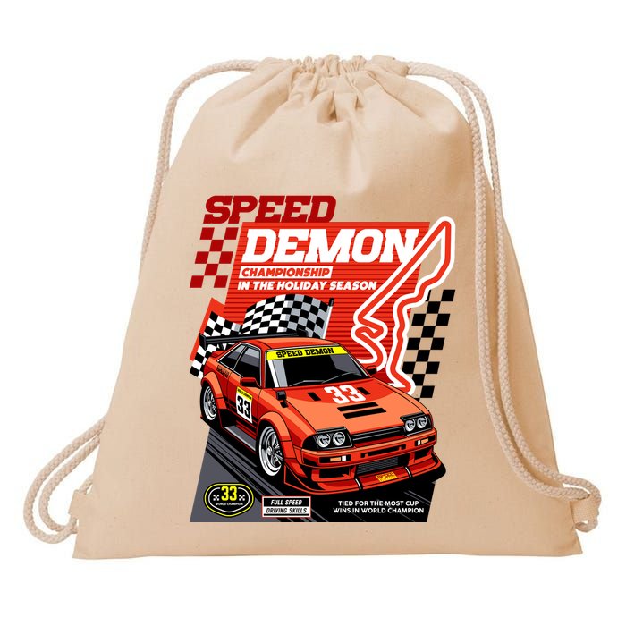 Speed Demon Racing Champion Drawstring Bag