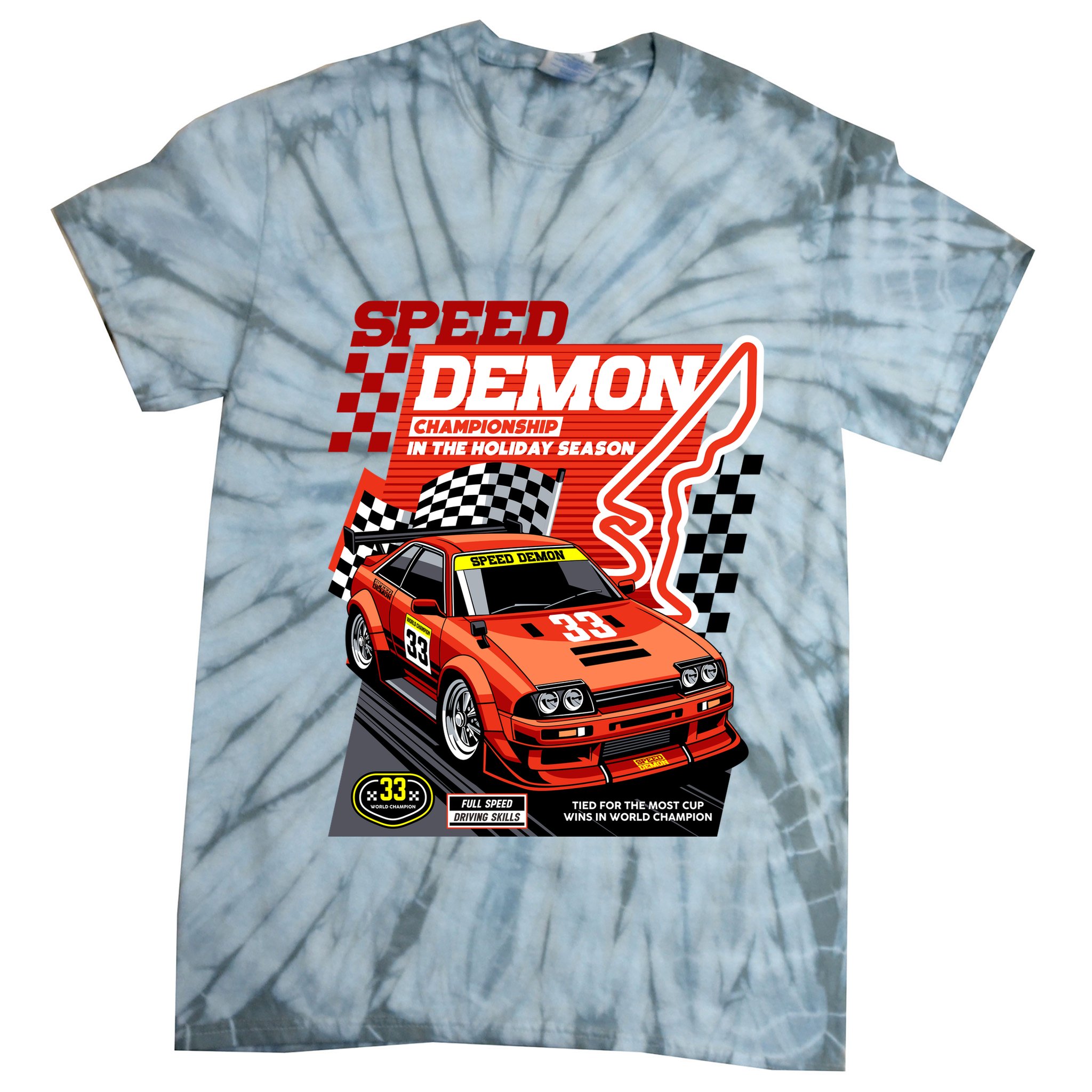 Speed Demon Racing Champion Tie-Dye T-Shirt