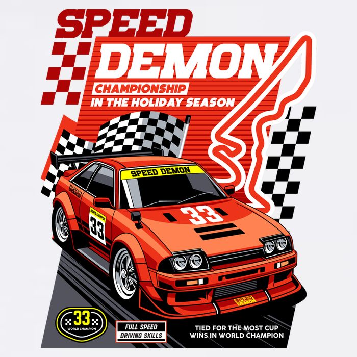 Speed Demon Racing Champion Cooling Performance Crew T-Shirt