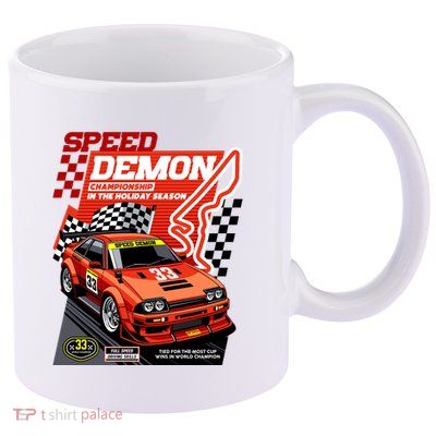 Speed Demon Racing Champion 11oz C Handle Ceramic Mug
