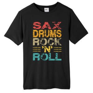 Sax Drums Rock N Roll Tall Fusion ChromaSoft Performance T-Shirt